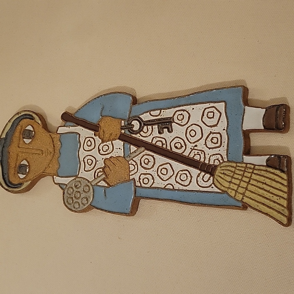 Saint Andrew's Abbey St. MARTHA Ceramic Wall Plaque Hospitality VTG